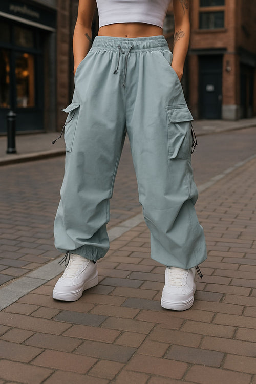 Loose Fit Cargo Harem Pants
