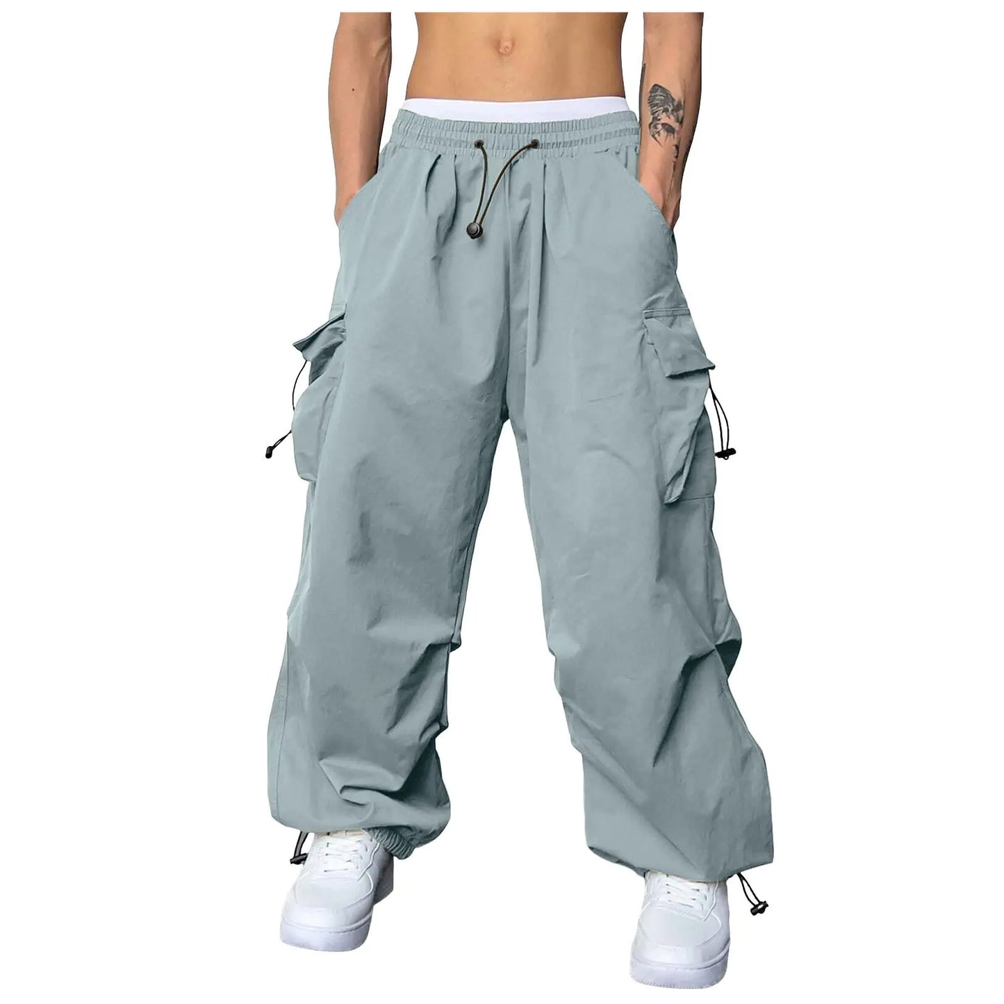 Loose Fit Cargo Harem Pants